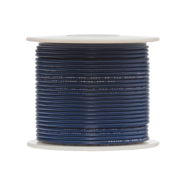 Primary Wire, Hook Up; GPT, 16 AWG, 1C C, Blue, PVC, Stranded, 60V, 100 ft.